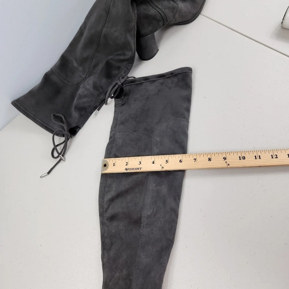 MARC FISHER Grey Gray LOCKET SUEDE OVER THE KNEE BOOT Size 7 1/2 M - Picture 3 of 14